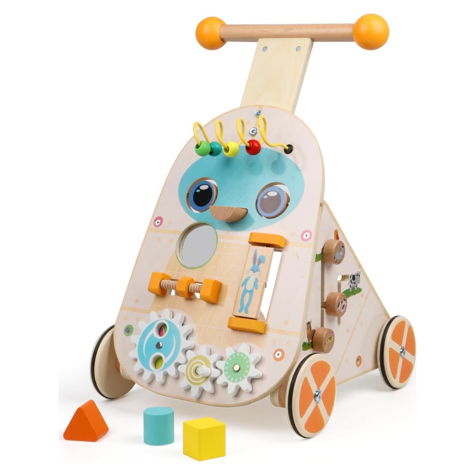 Andador de Madera Canuan Ajustable con 7 Actividades Educativas