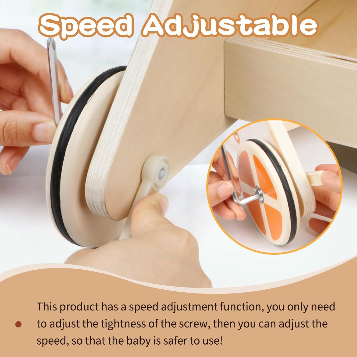 Andador de Madera Canuan Ajustable con 7 Actividades Educativas