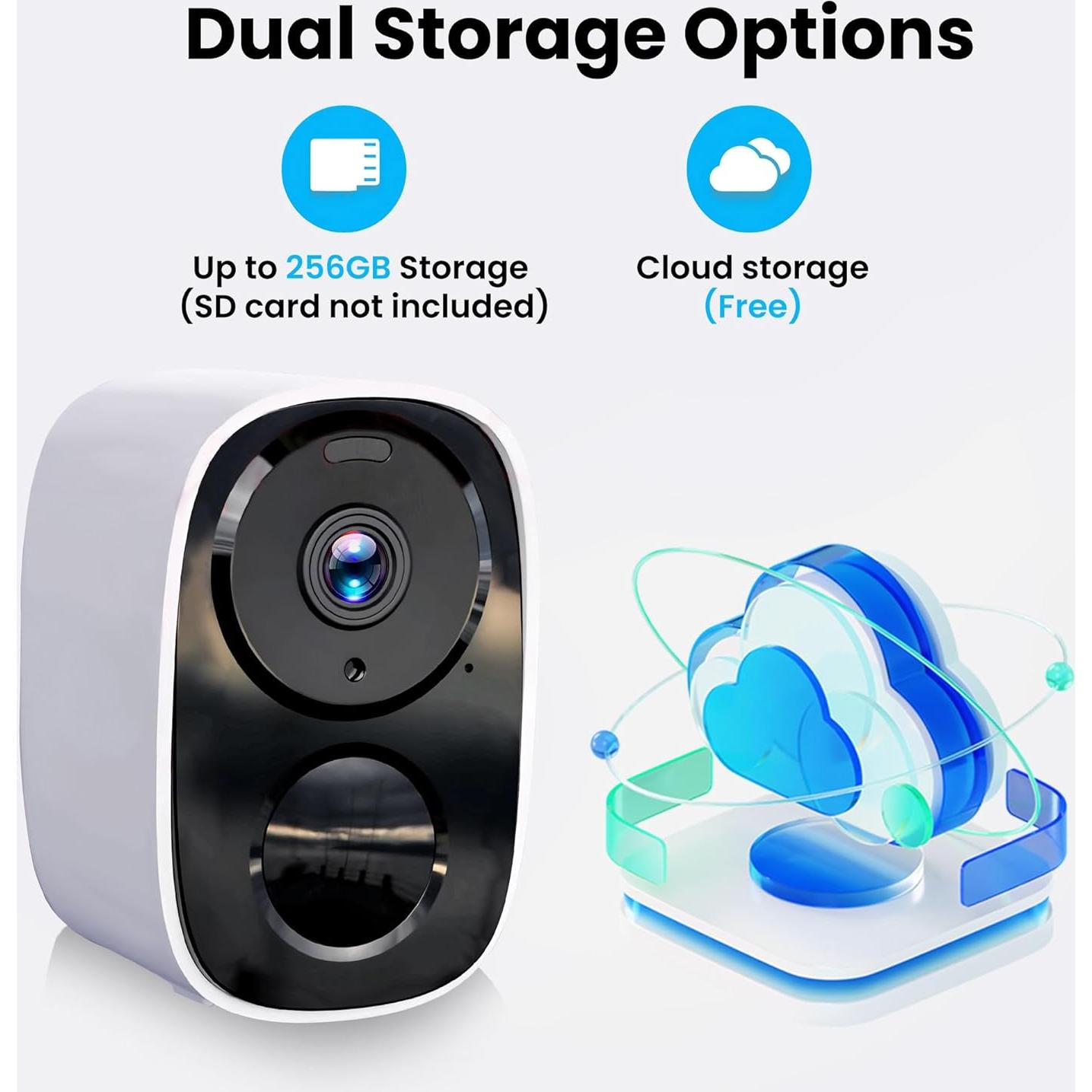 Cámara de Seguridad Inalámbrica 2K HITELLARCAM para Exterior