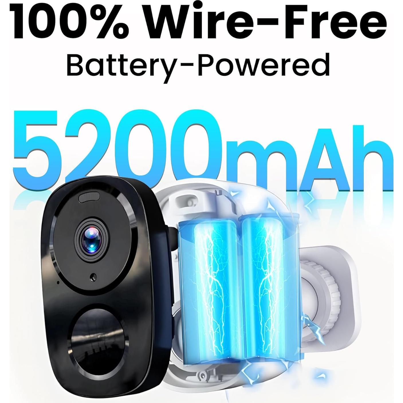 Cámara de Seguridad Inalámbrica 2K HITELLARCAM para Exterior