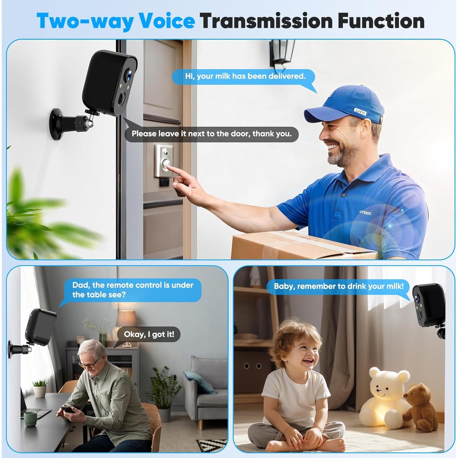 Cámara de Seguridad Solar Sofiwaa 2K IP66 Inalámbrica