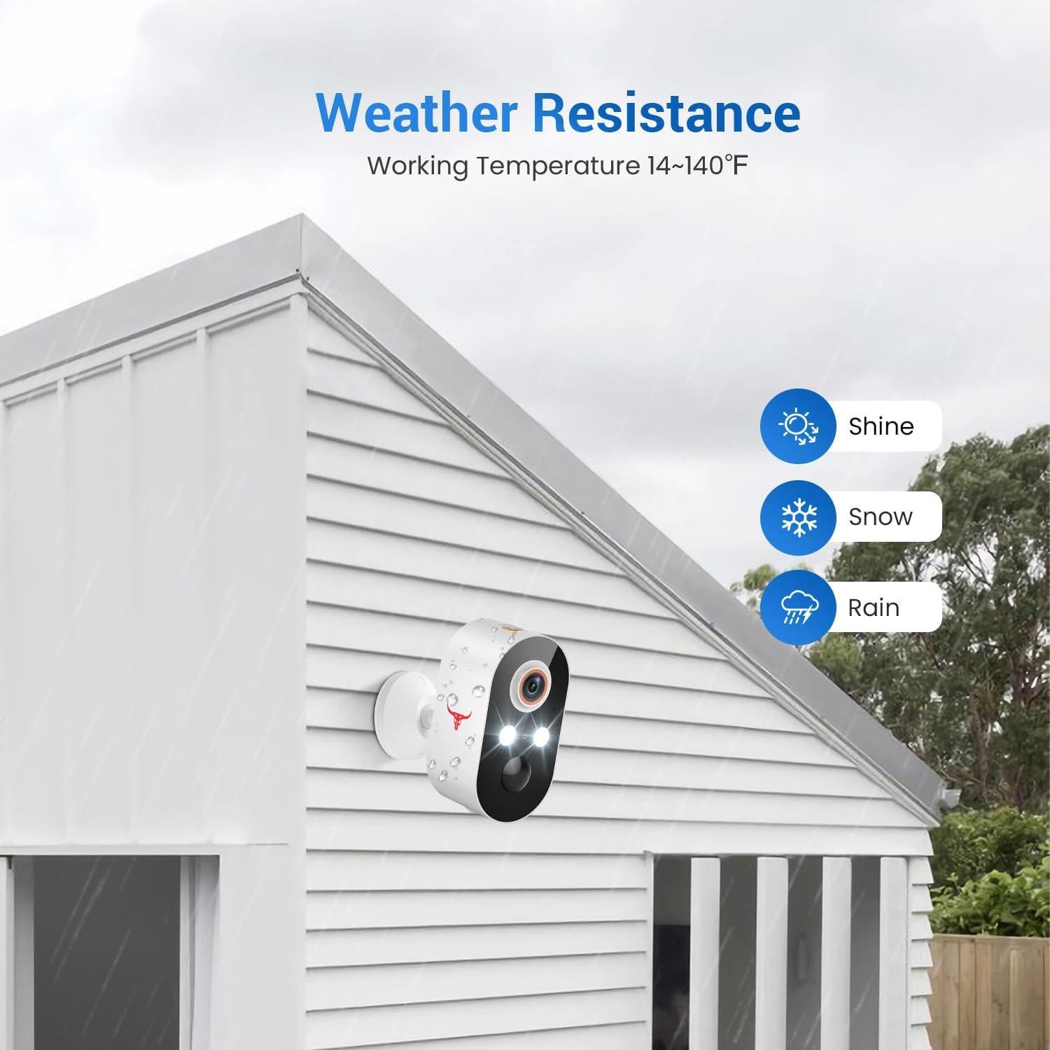 Cámara de Seguridad Inalámbrica 1080P BoilNano con Visión Nocturna