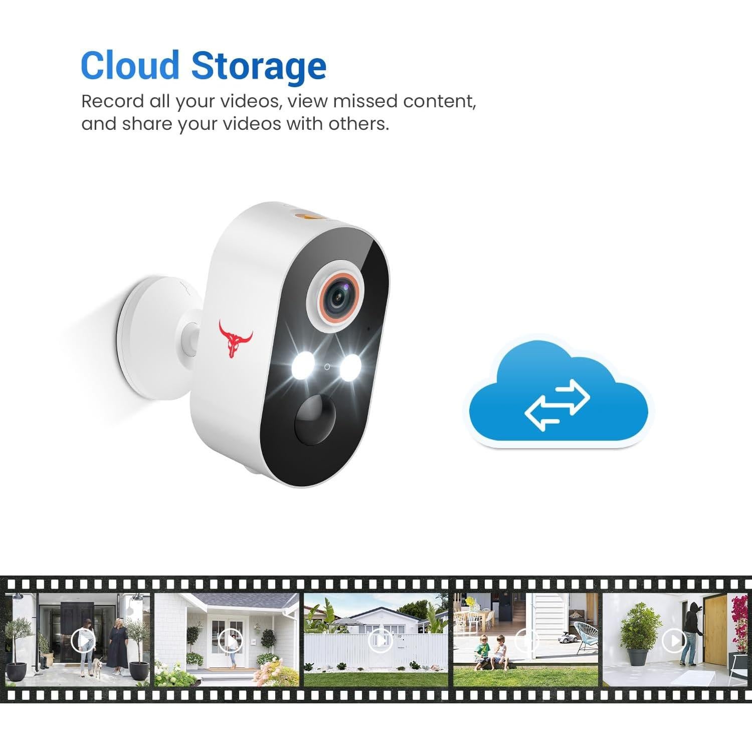 Cámara de Seguridad Inalámbrica 1080P BoilNano con Visión Nocturna