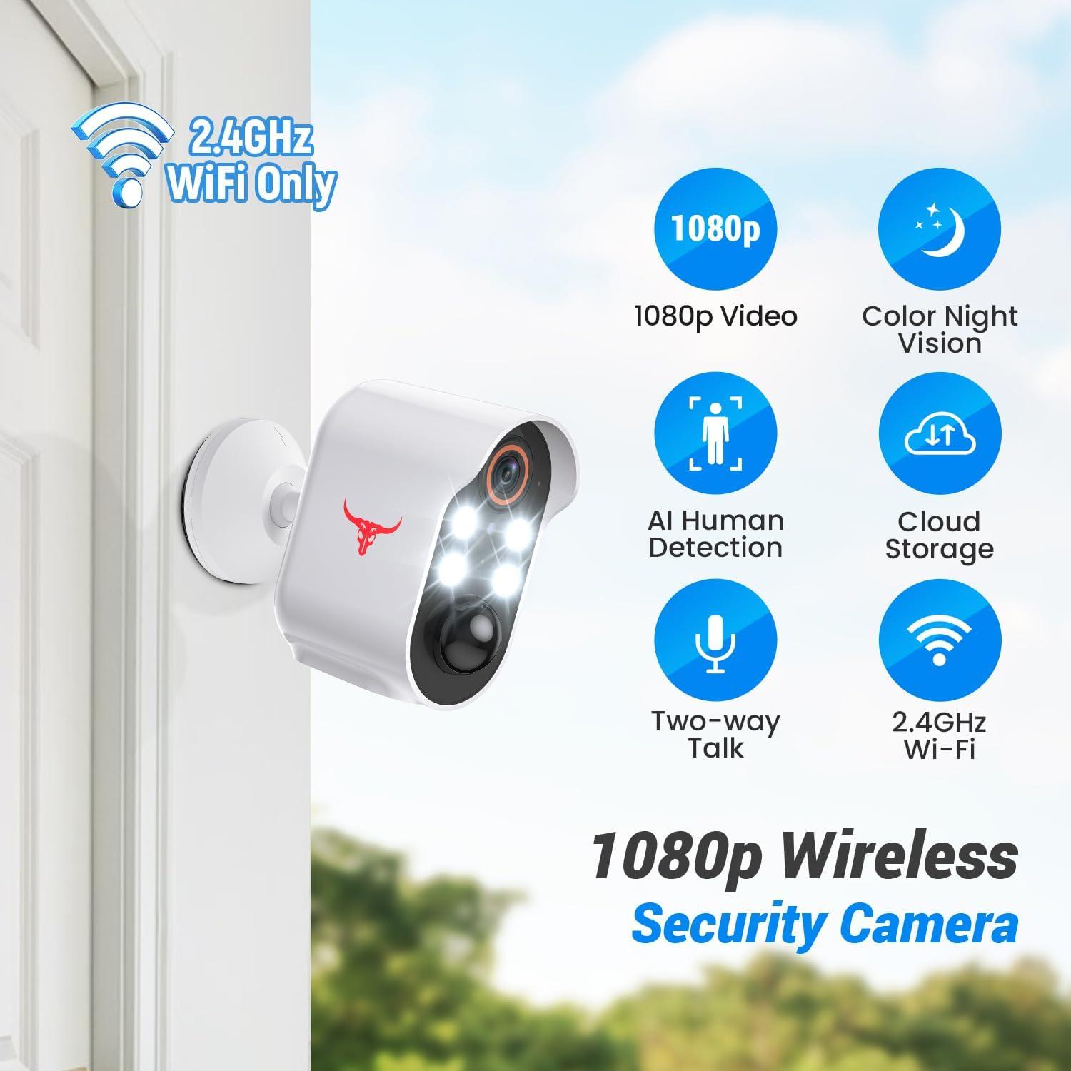 Cámara de Seguridad Inalámbrica R7 1080p Visión Nocturna