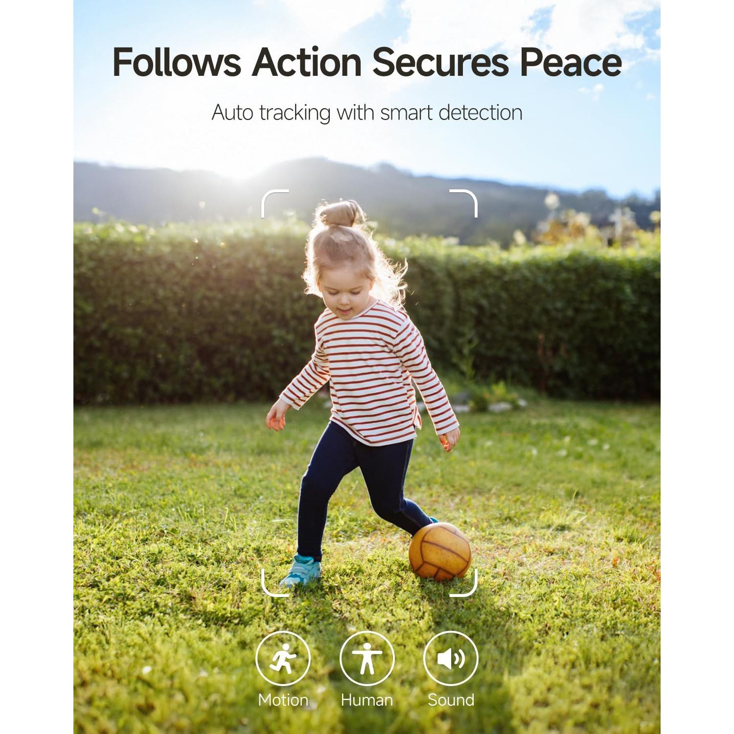 Cámara de Seguridad VIMTAG 2.5K WiFi Doble Banda 360° IP66