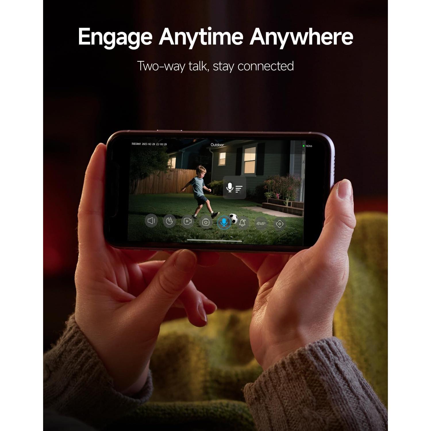 Cámara de Seguridad VIMTAG 2.5K WiFi Doble Banda 360° IP66