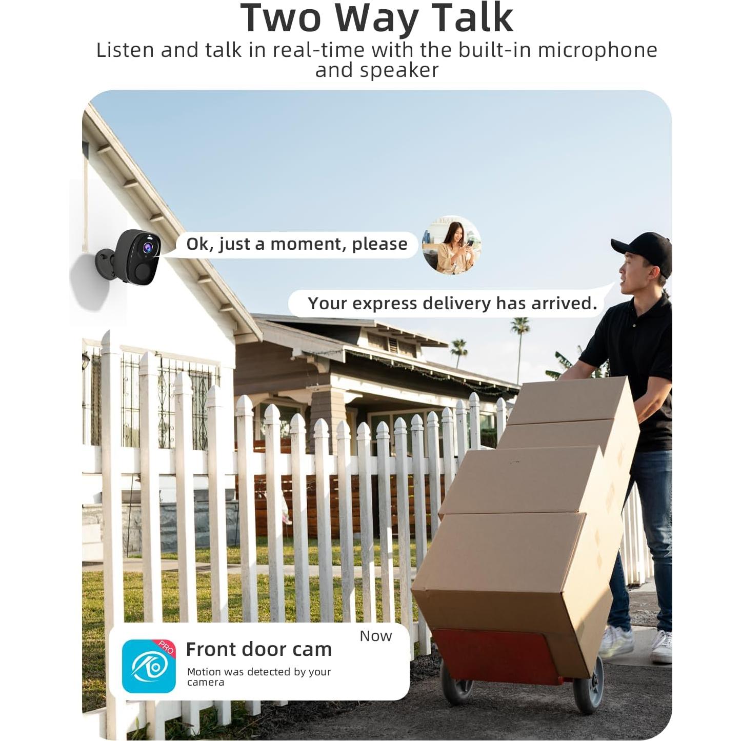 Cámara de Seguridad WiFi 2K ELECCTV Inalámbrica Exterior