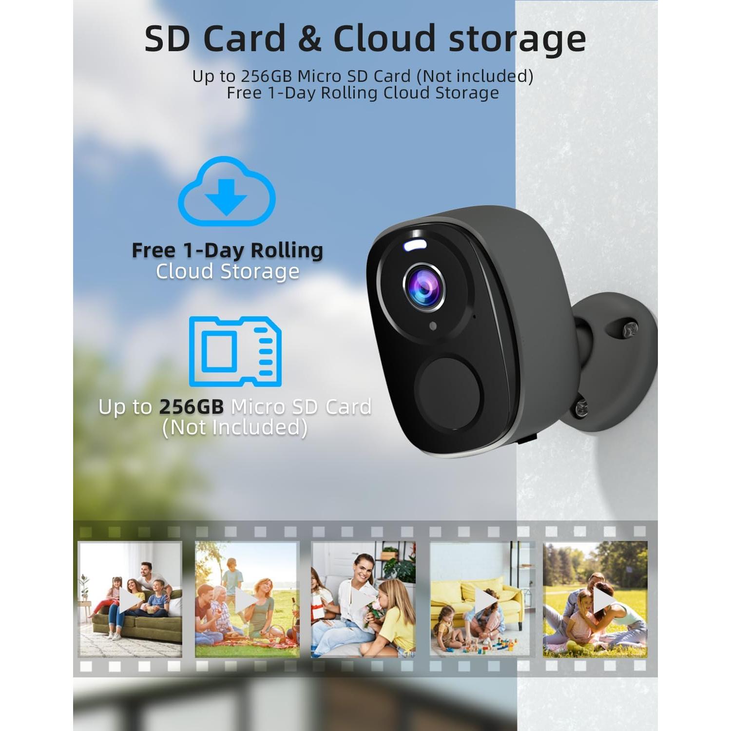 Cámara de Seguridad WiFi 2K ELECCTV Inalámbrica Exterior