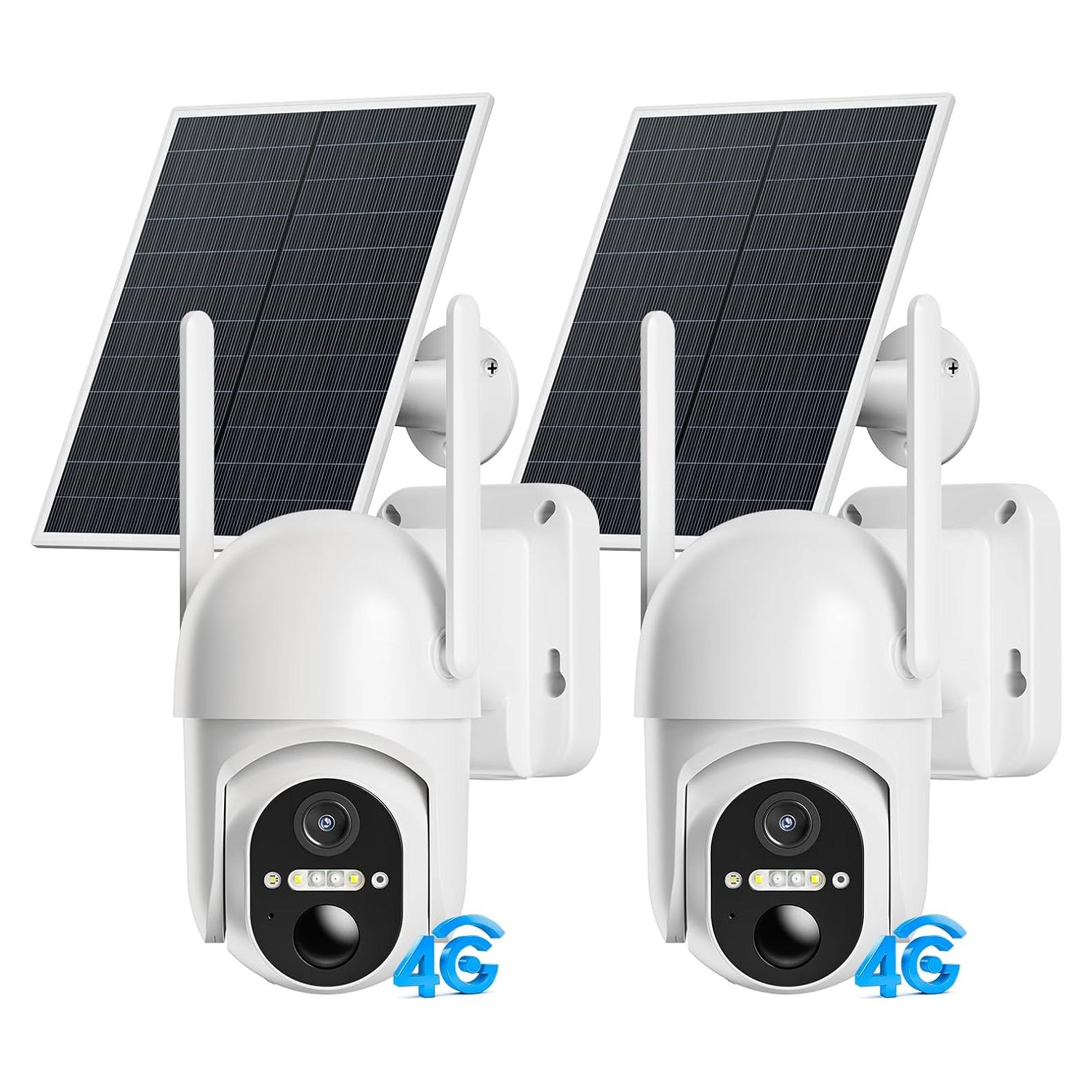 Cámaras de Seguridad Celular 4G ELYSOO Paquete de 2 Solar 2K