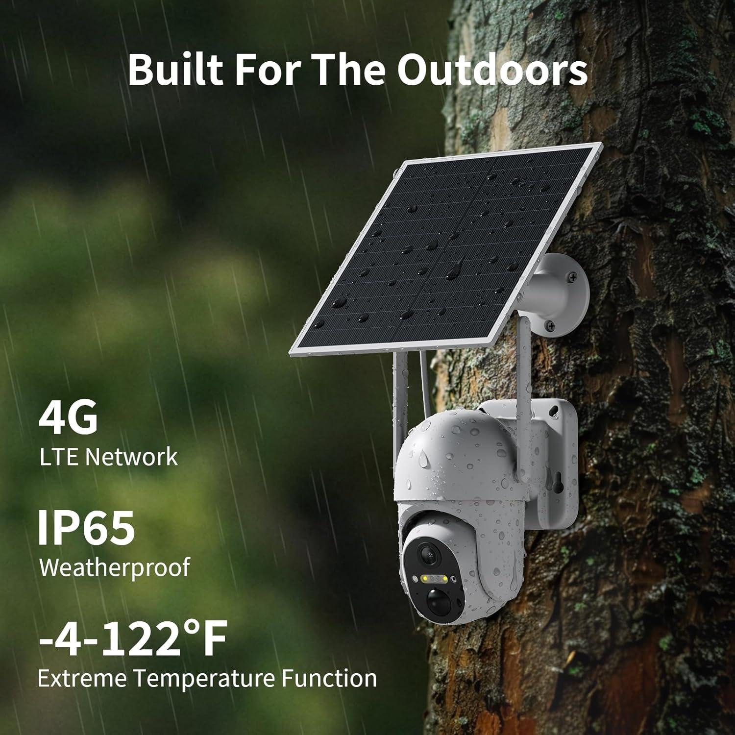 Cámaras de Seguridad Celular 4G ELYSOO Paquete de 2 Solar 2K