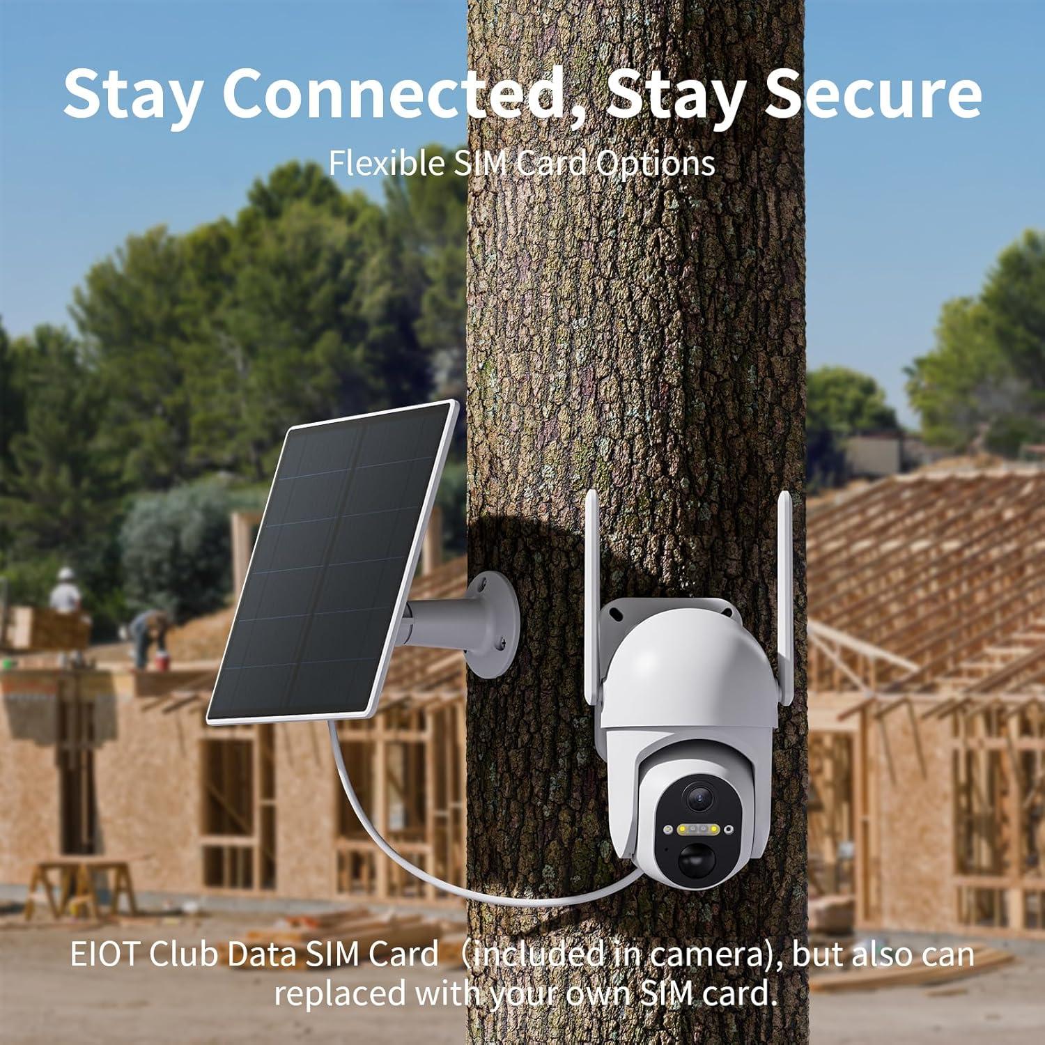 Cámaras de Seguridad Celular 4G ELYSOO Paquete de 2 Solar 2K