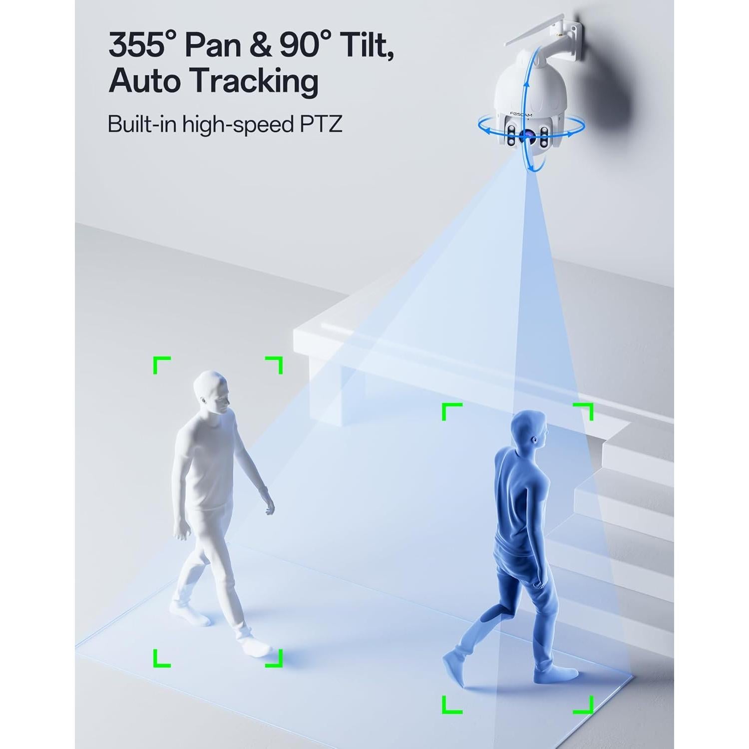 Cámara de Seguridad FOSCAM 4K Inalámbrica para Exterior AI