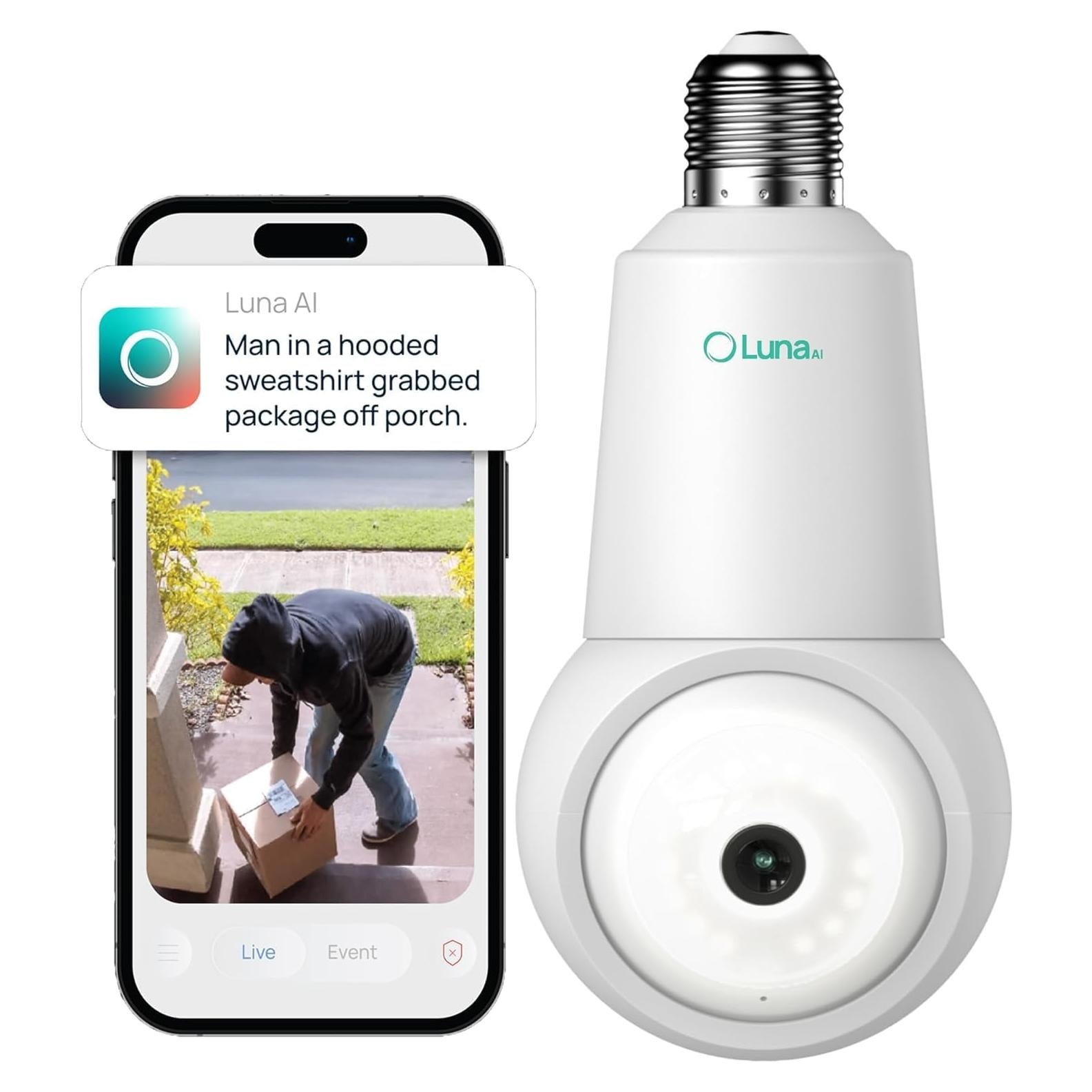 Cámara de Seguridad Bombilla LUNA Z9 360° Wi-Fi Color