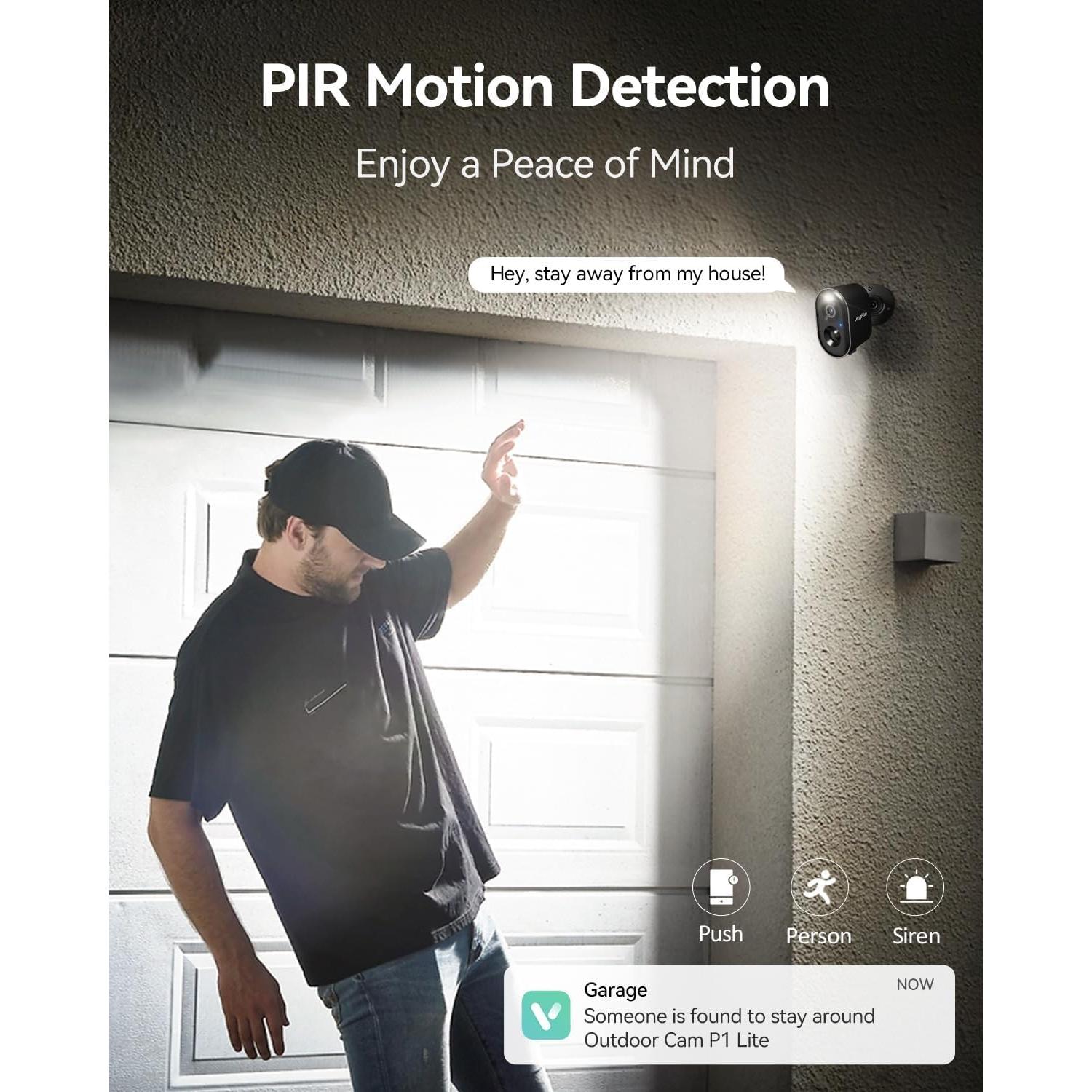 Cámara de Seguridad Inalámbrica LongPlus 2K para Exterior