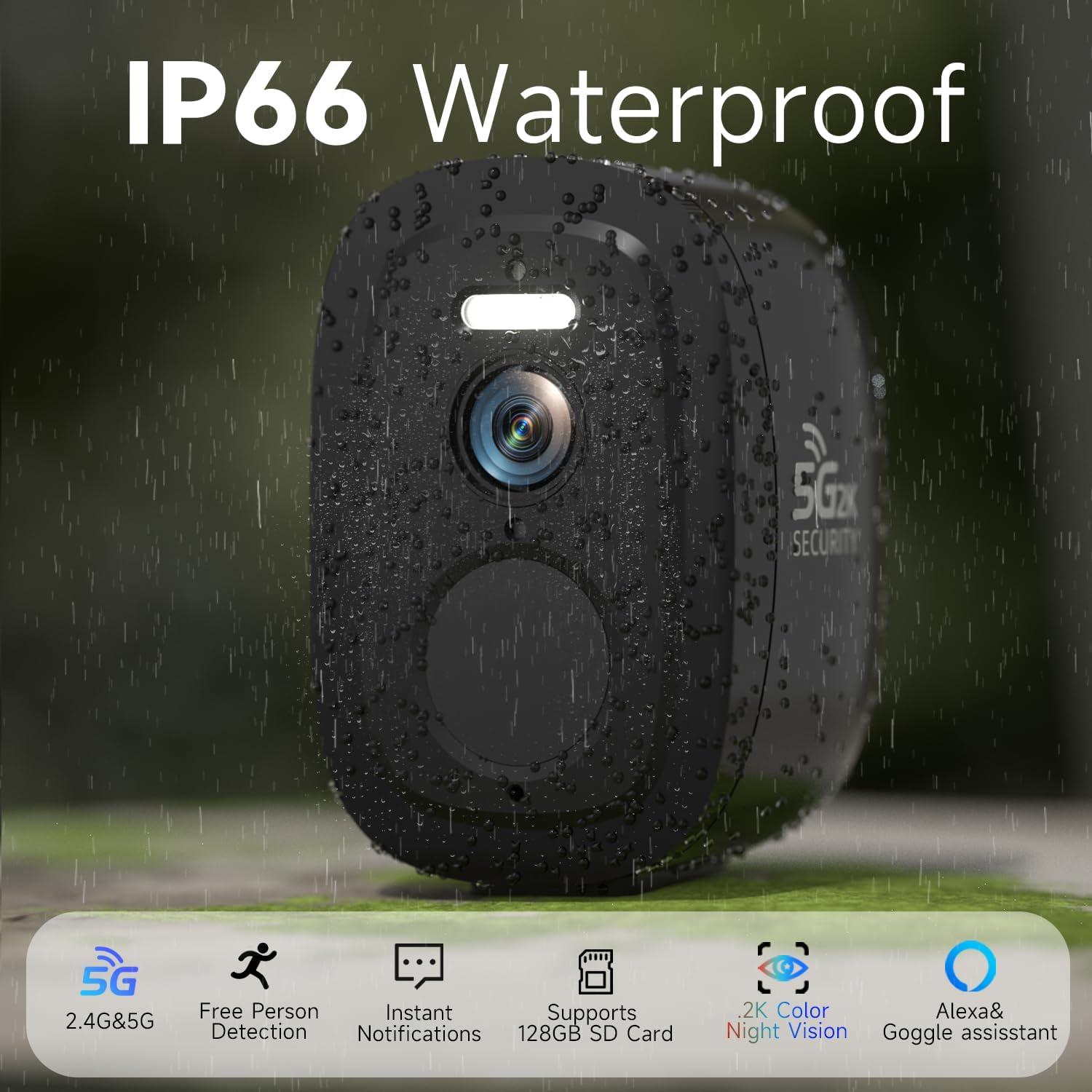 Cámara de Seguridad Inalámbrica RICHCHO 2K Exterior IP66