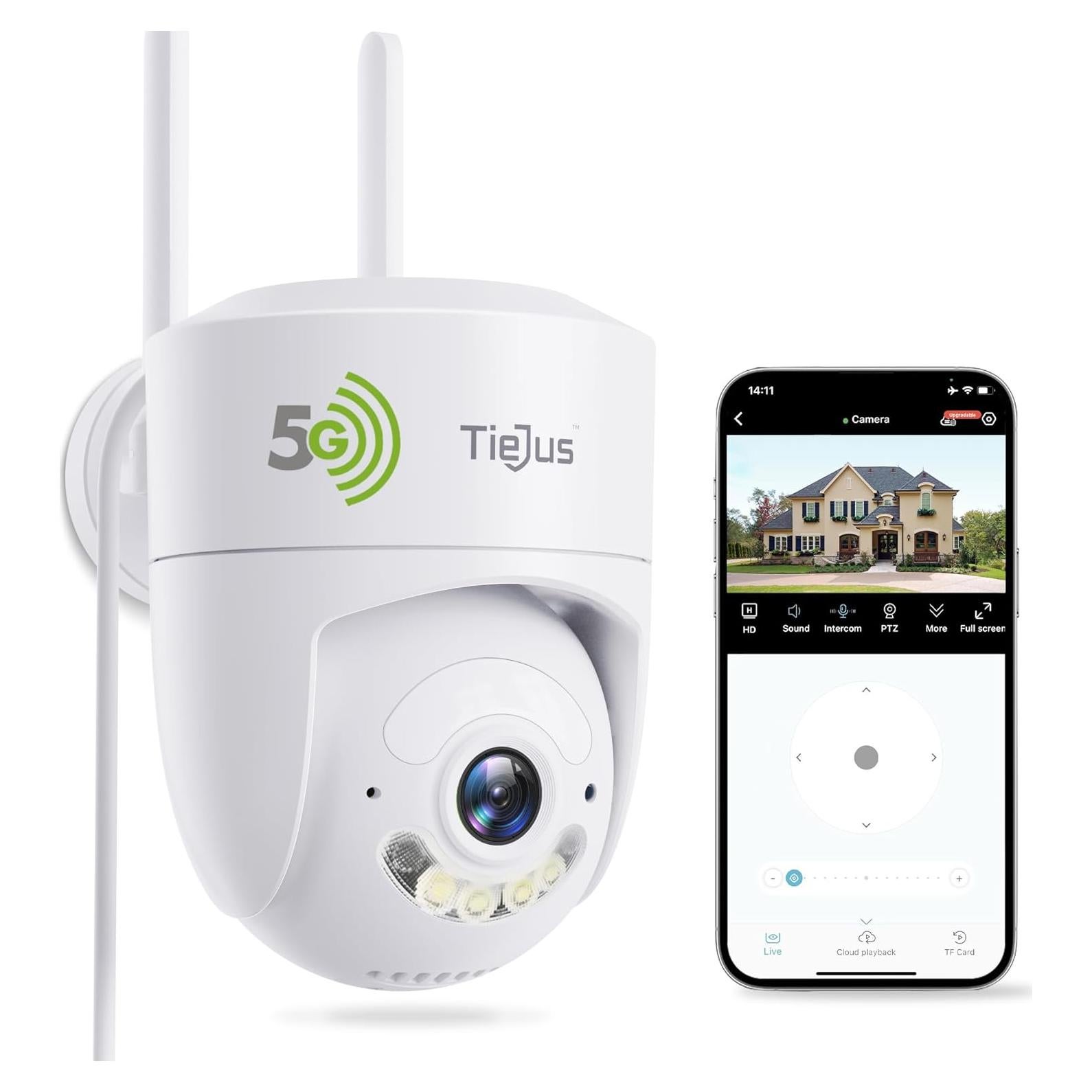 Cámara de Seguridad WiFi 5G Tiejus 2K Exterior IP66