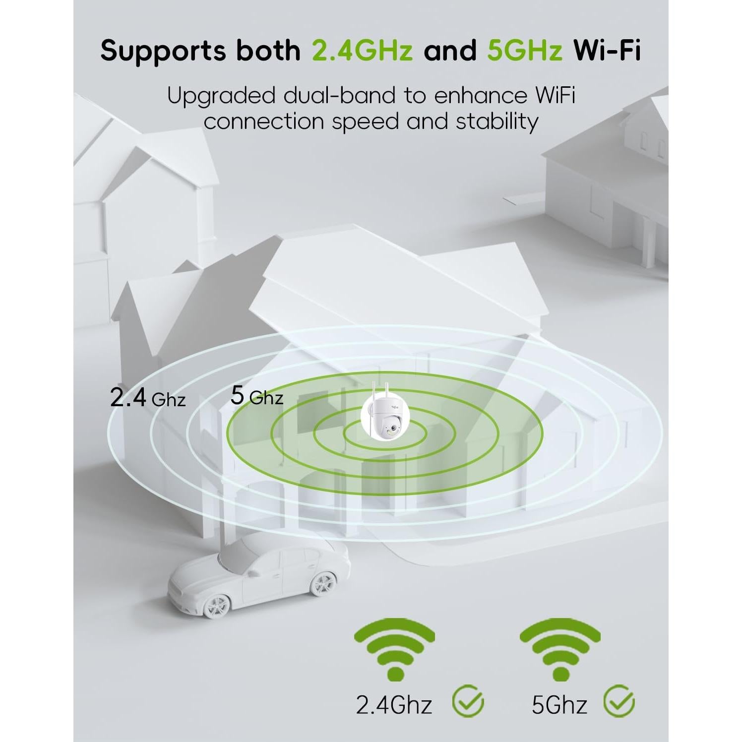 Cámara de Seguridad WiFi 5G Tiejus 2K Exterior IP66