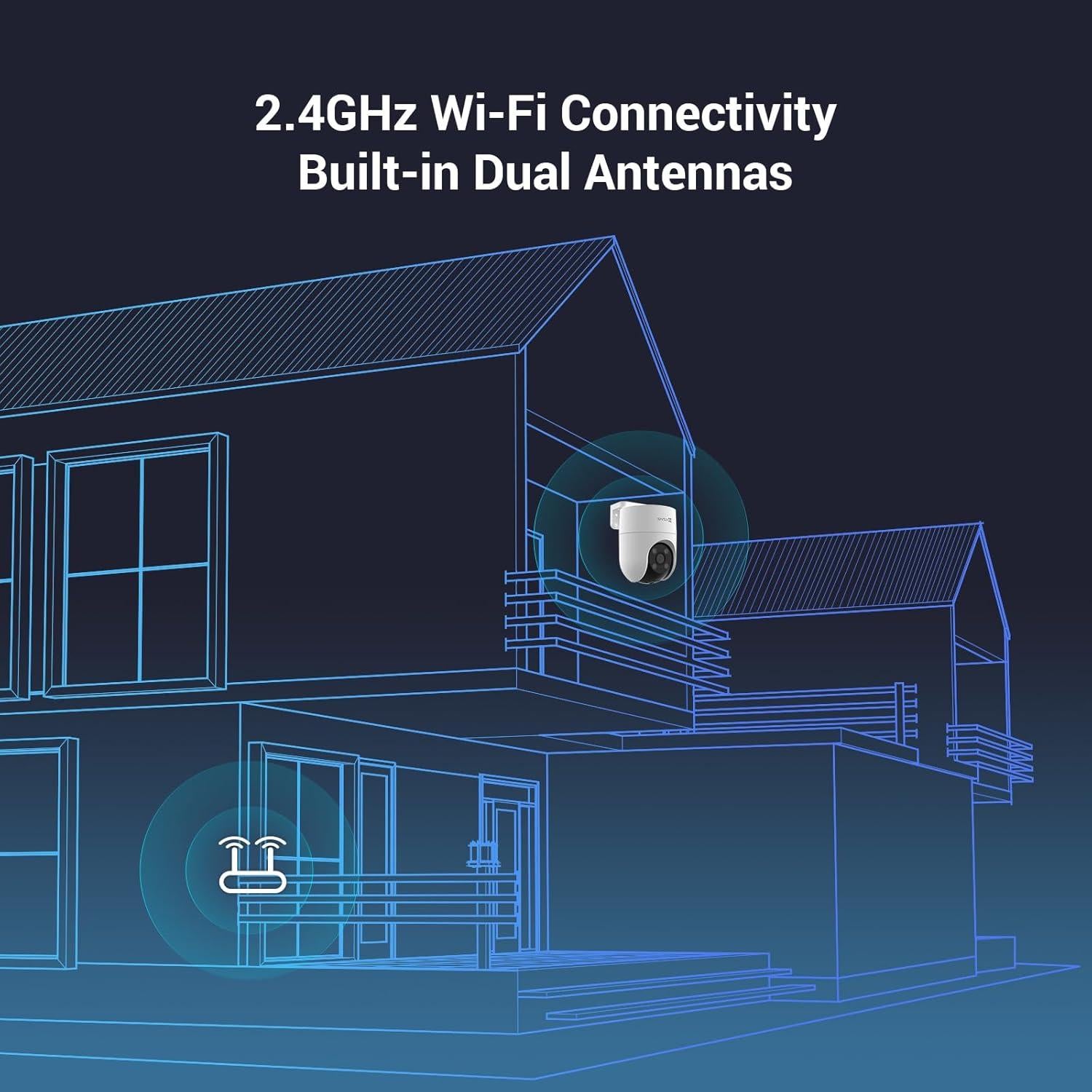 Cámara de Seguridad EZVIZ H8C 2MP 360° WiFi Exterior