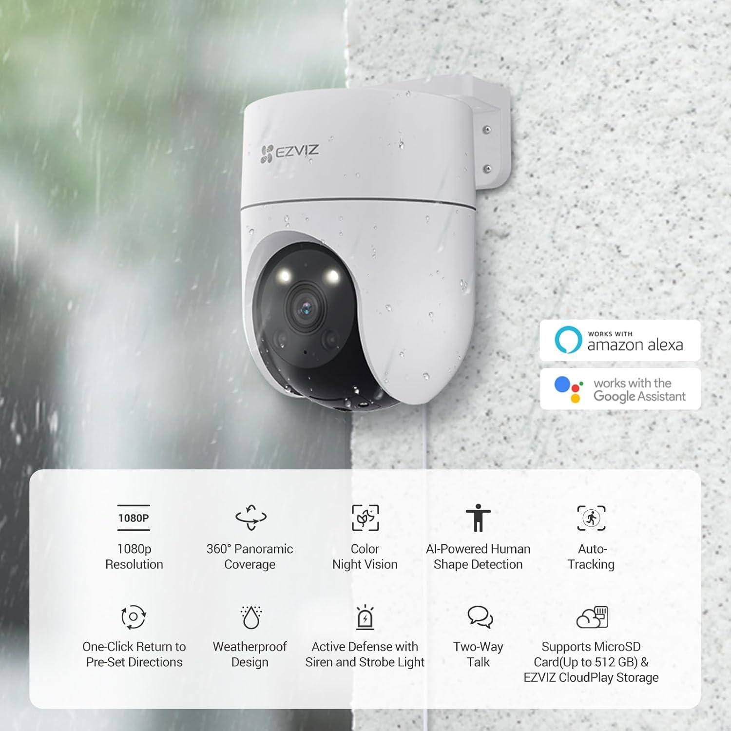 Cámara de Seguridad EZVIZ H8C 2MP 360° WiFi Exterior