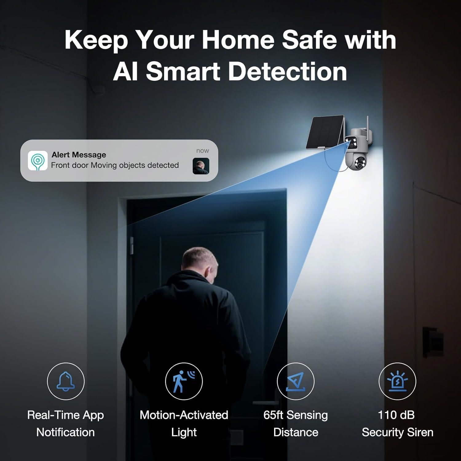 Cámara de Seguridad Inalámbrica Doble Lente TKENPRO 2K HD