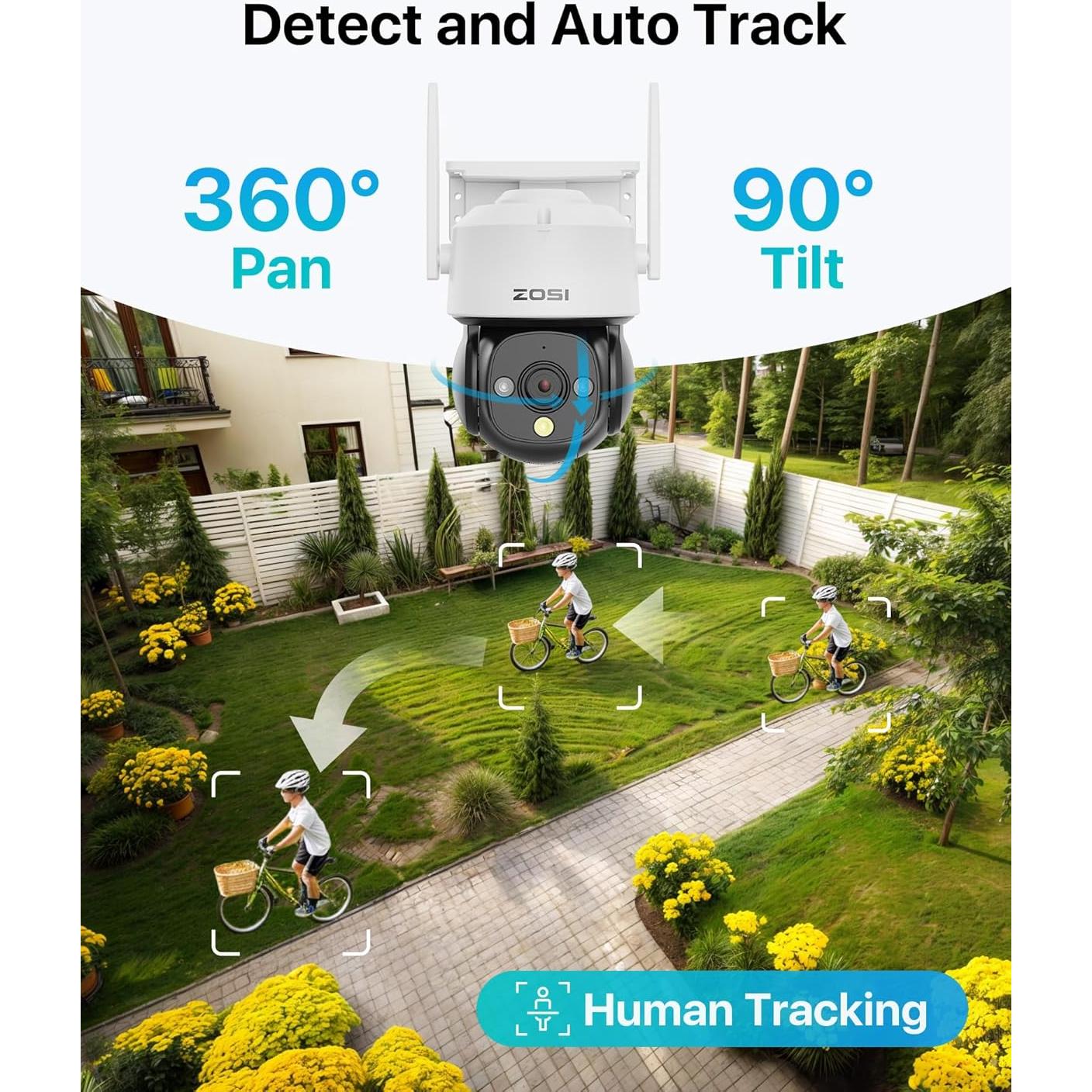 Cámara de Seguridad ZOSI C290 2MP WiFi IP 1080p con IA