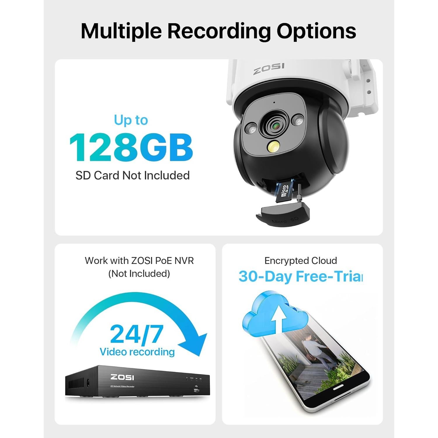 Cámara de Seguridad ZOSI C290 2MP WiFi IP 1080p con IA