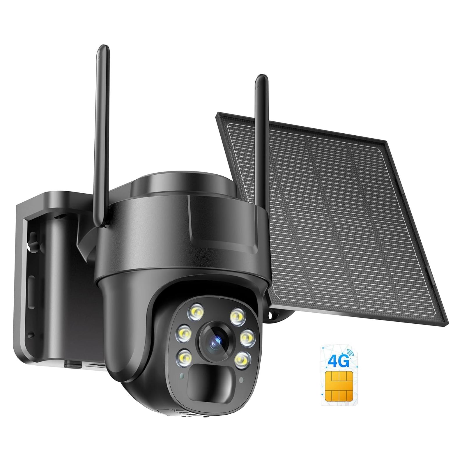 Cámara de Seguridad 4G LTE KKB Solar 2K Inalámbrica