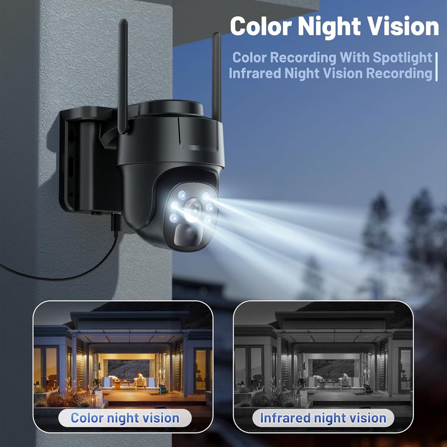 Cámara de Seguridad 4G LTE KKB Solar 2K Inalámbrica