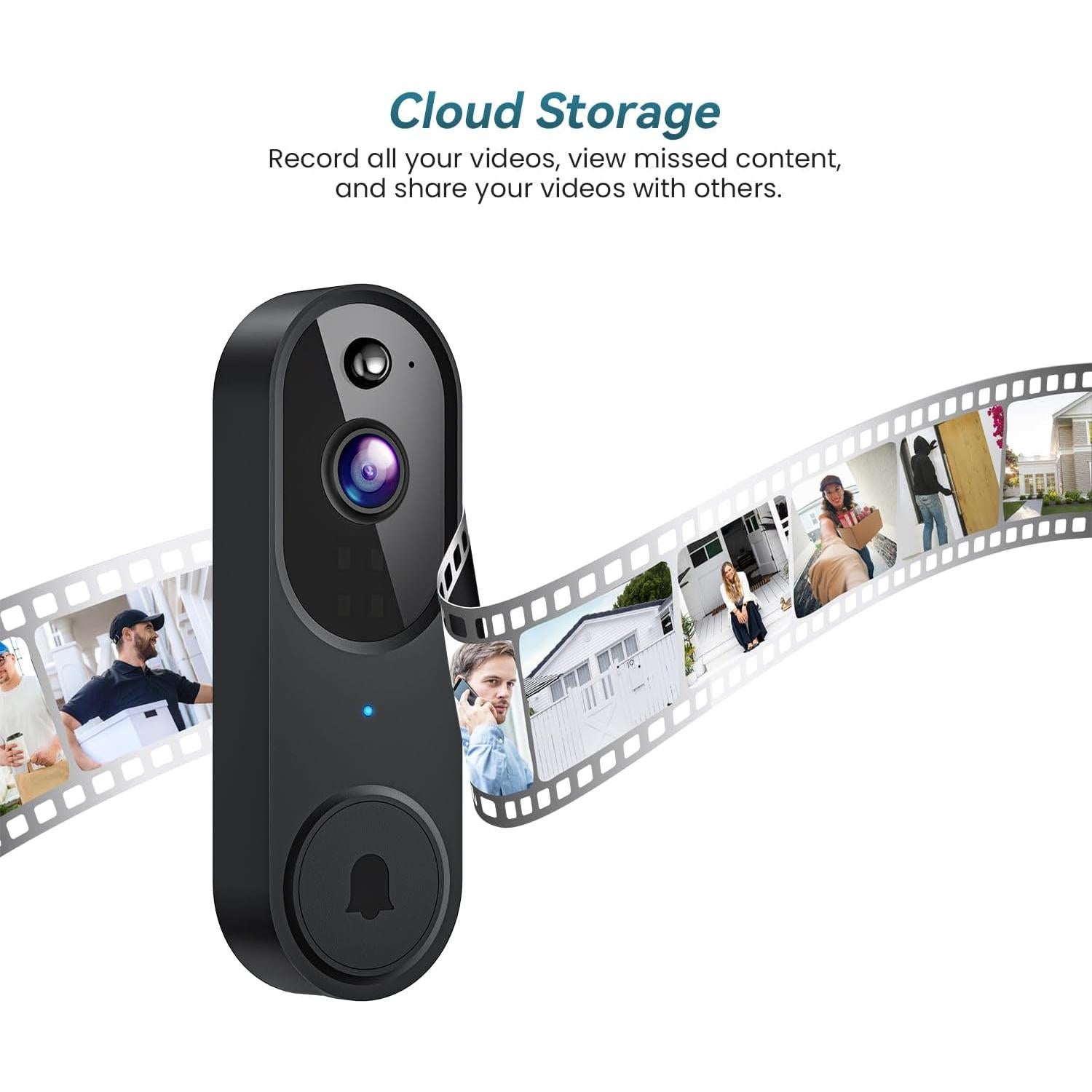 Cámara de Timbre de Video Wi-Fi Inalámbrica 1080p - Shenzhen Puge