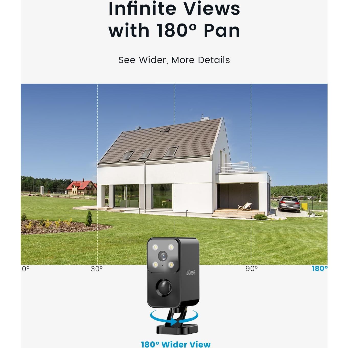 Cámara de Seguridad Inalámbrica ieGeek S3 2K IP65