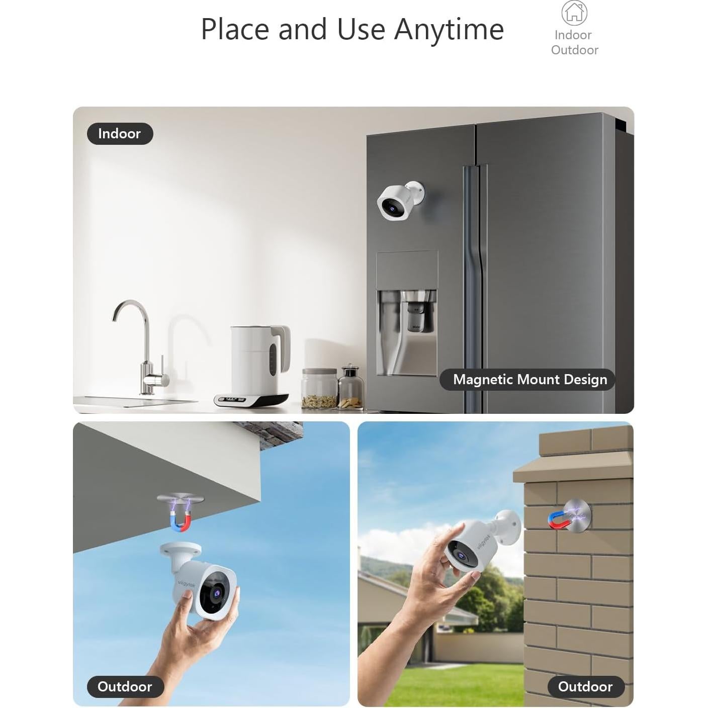 Cámara de Seguridad Inalámbrica Viigytek 2K WiFi Exterior