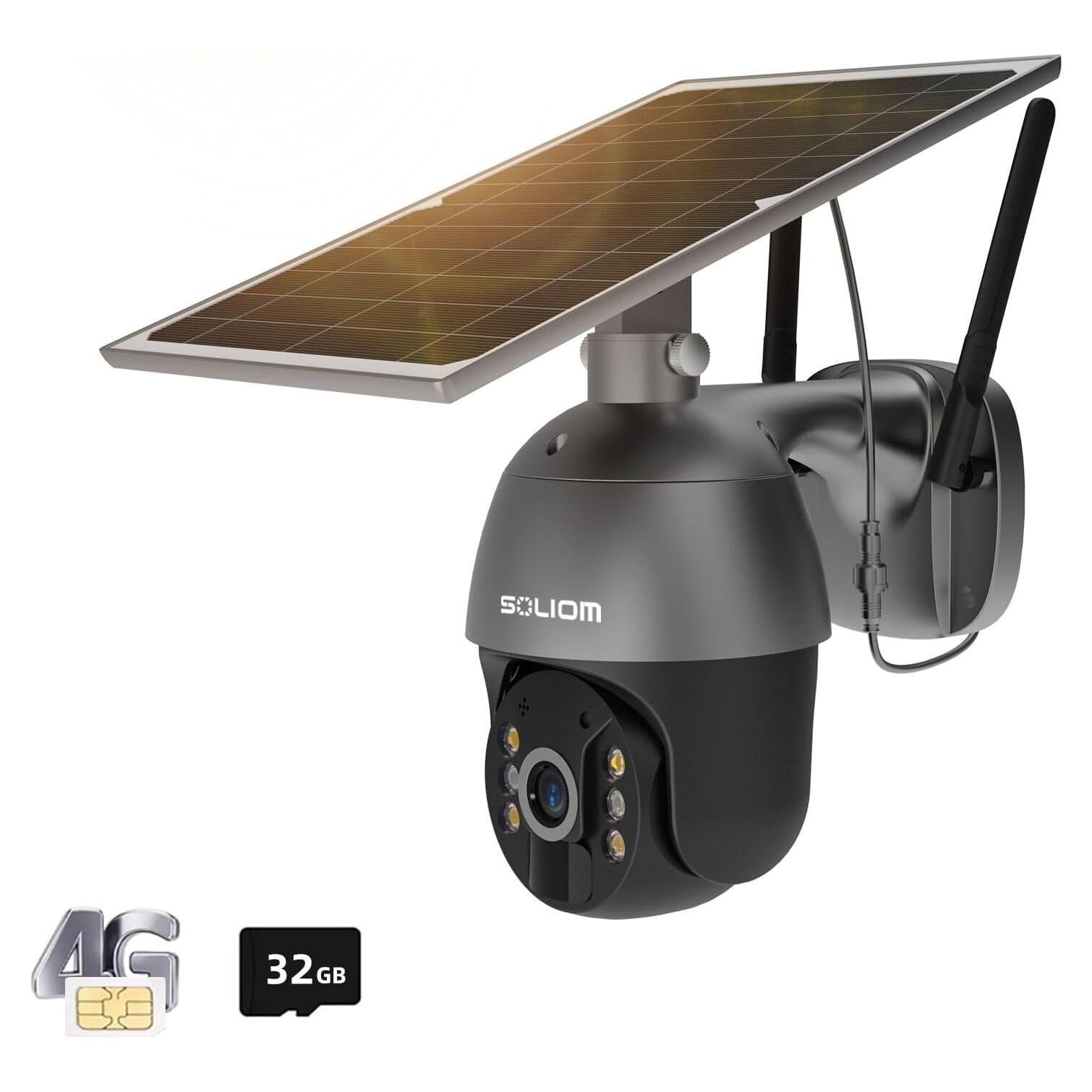 Cámara de Seguridad Solar SOLIOM S600 4G LTE 1080p Exterior