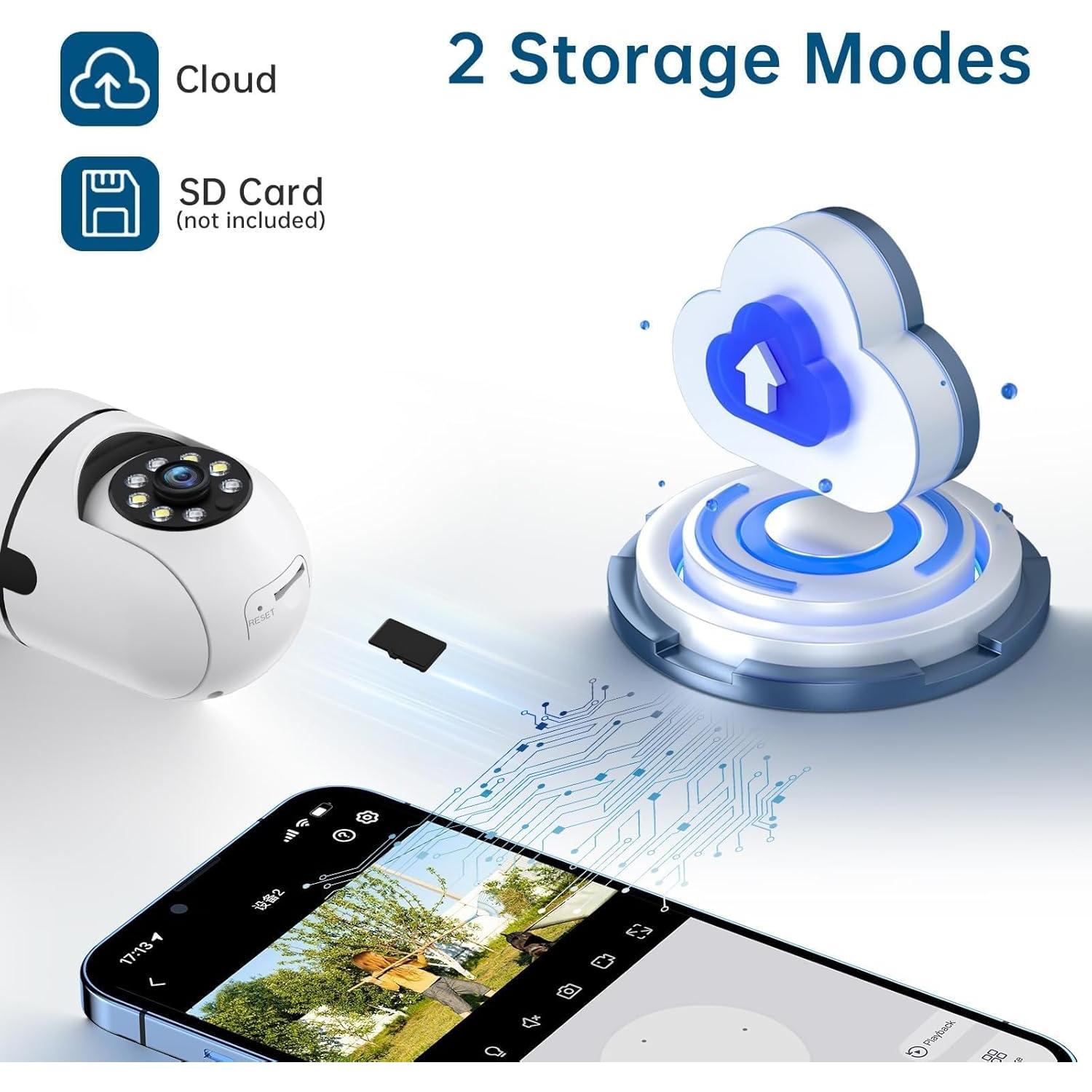 Cámara de Seguridad Inalámbrica ILWUT 2K con Bombilla - Paquete de 2