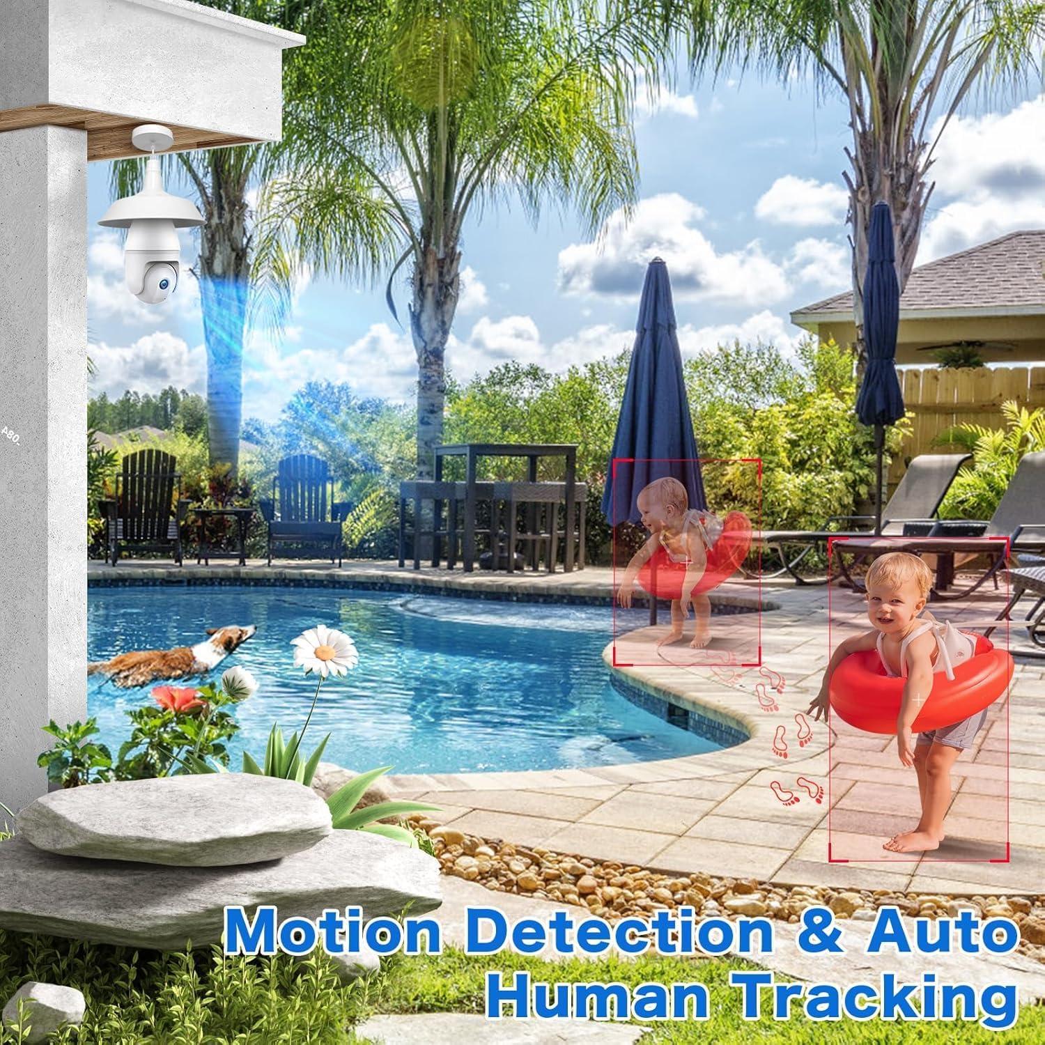 Cámara de Seguridad Bombilla Noahcam 2K Inalámbrica 360°