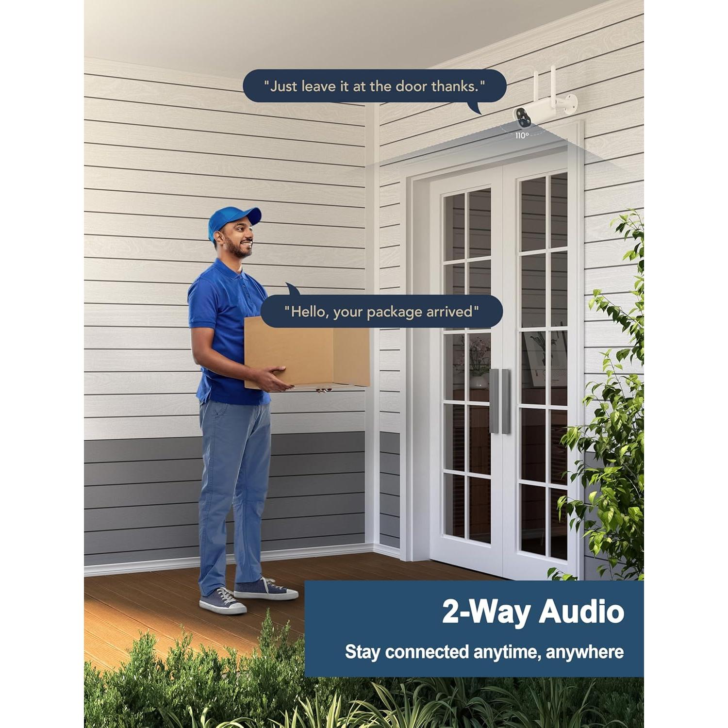 Cámara de Seguridad GNCC GT1PRO 2K Impermeable WiFi