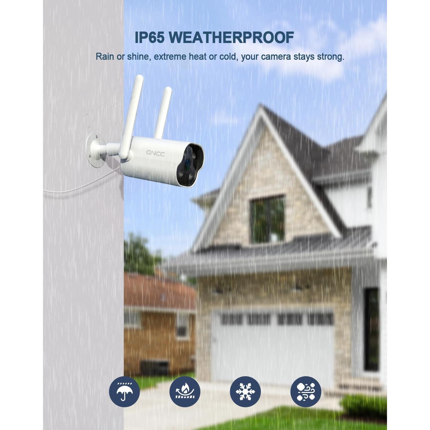 Cámara de Seguridad GNCC GT1PRO 2K Impermeable WiFi