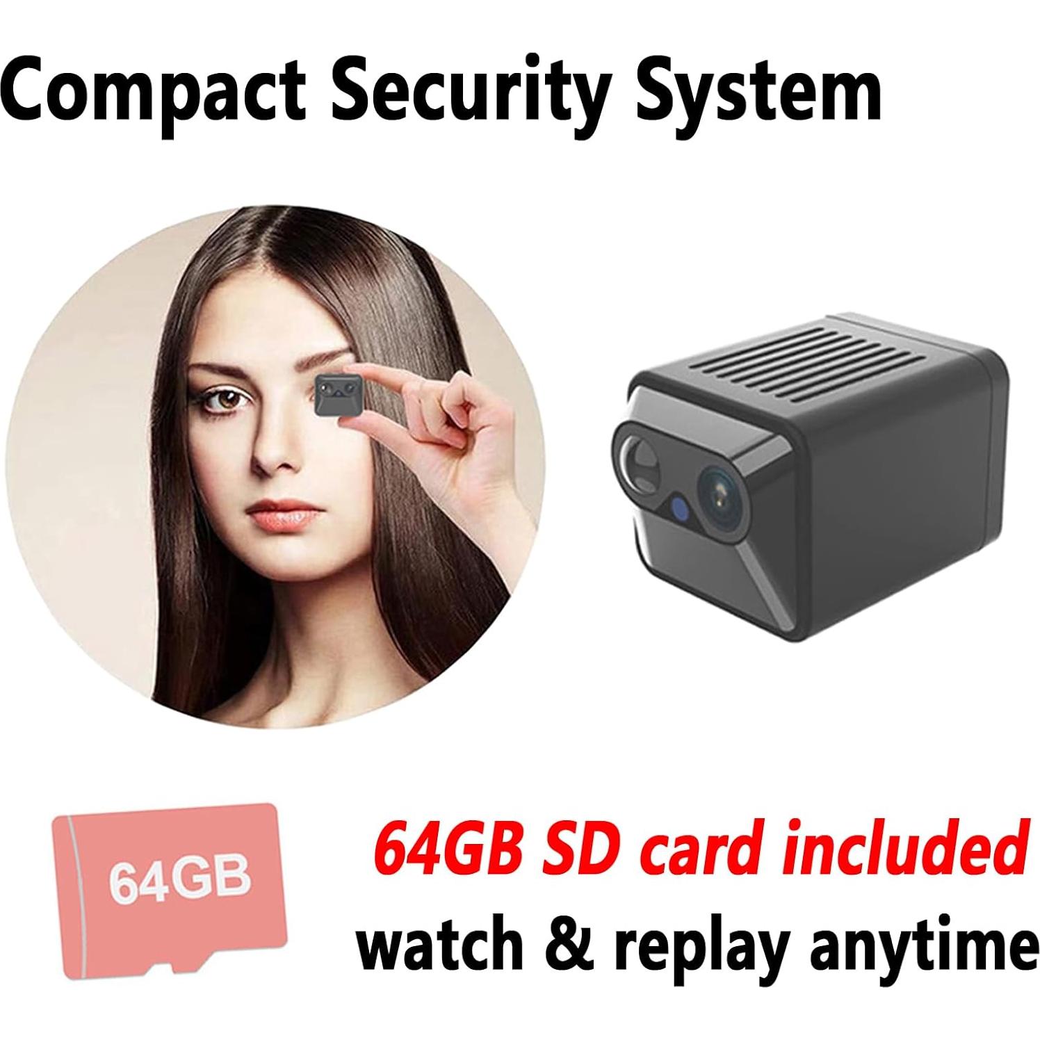 Cámara de Seguridad WKX W-A2 2K con SD 64GB y Batería 100d