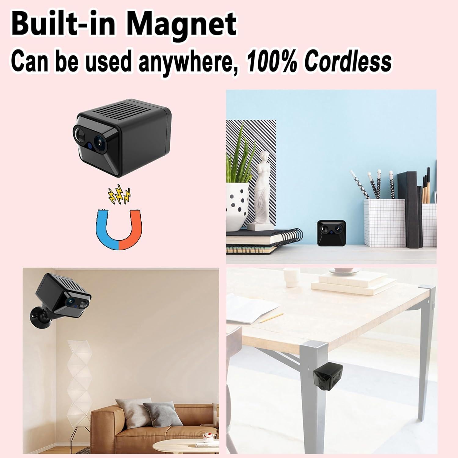 Cámara de Seguridad WKX W-A2 2K con SD 64GB y Batería 100d