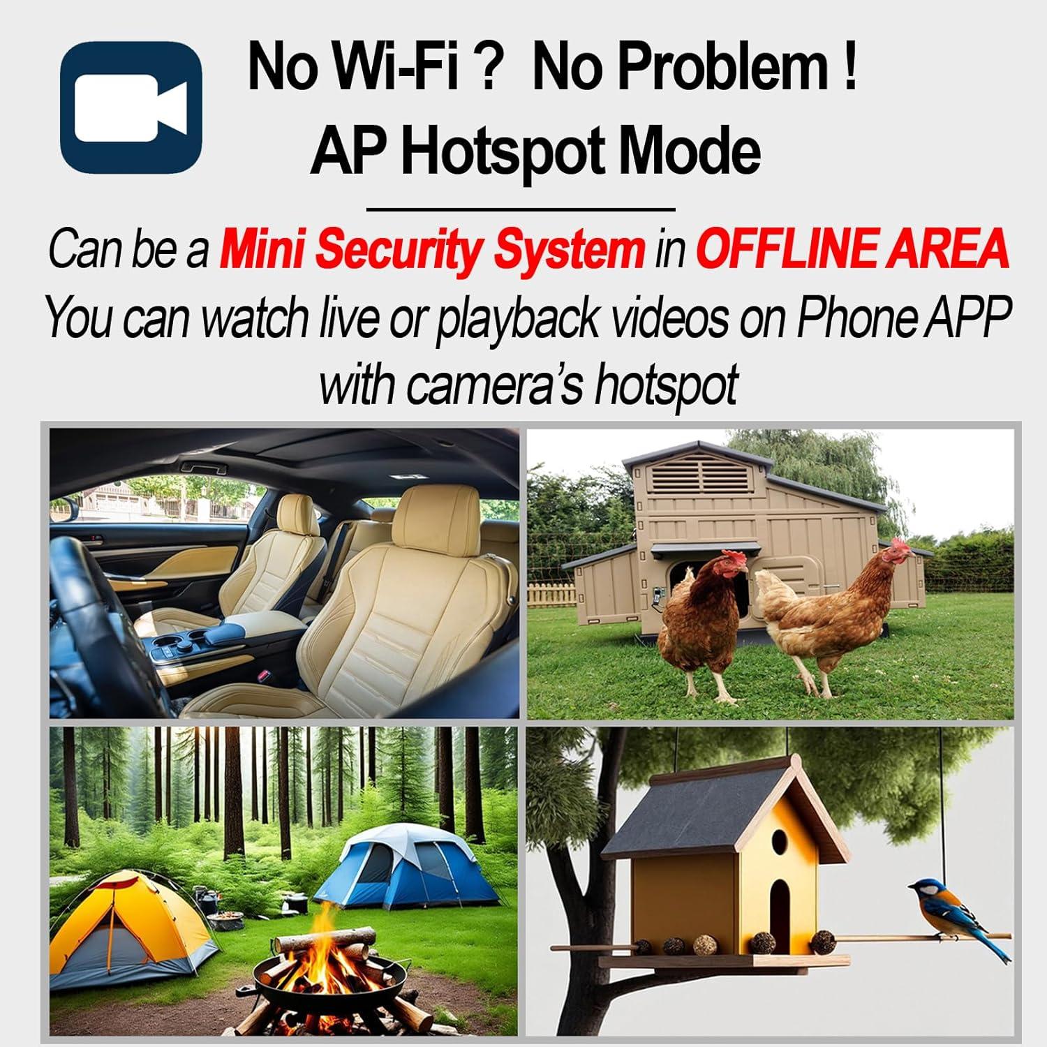 Cámara de Seguridad WKX W-A2 2K con SD 64GB y Batería 100d