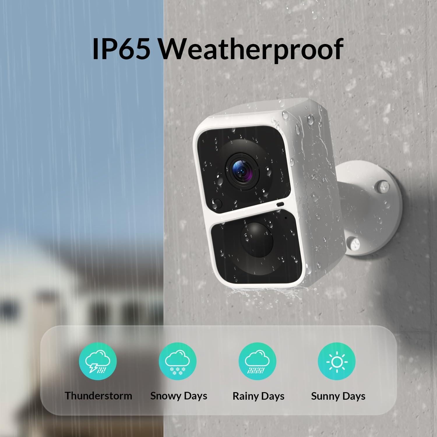 Cámara de Seguridad Inalámbrica VKfoy 2K con AI y IP65