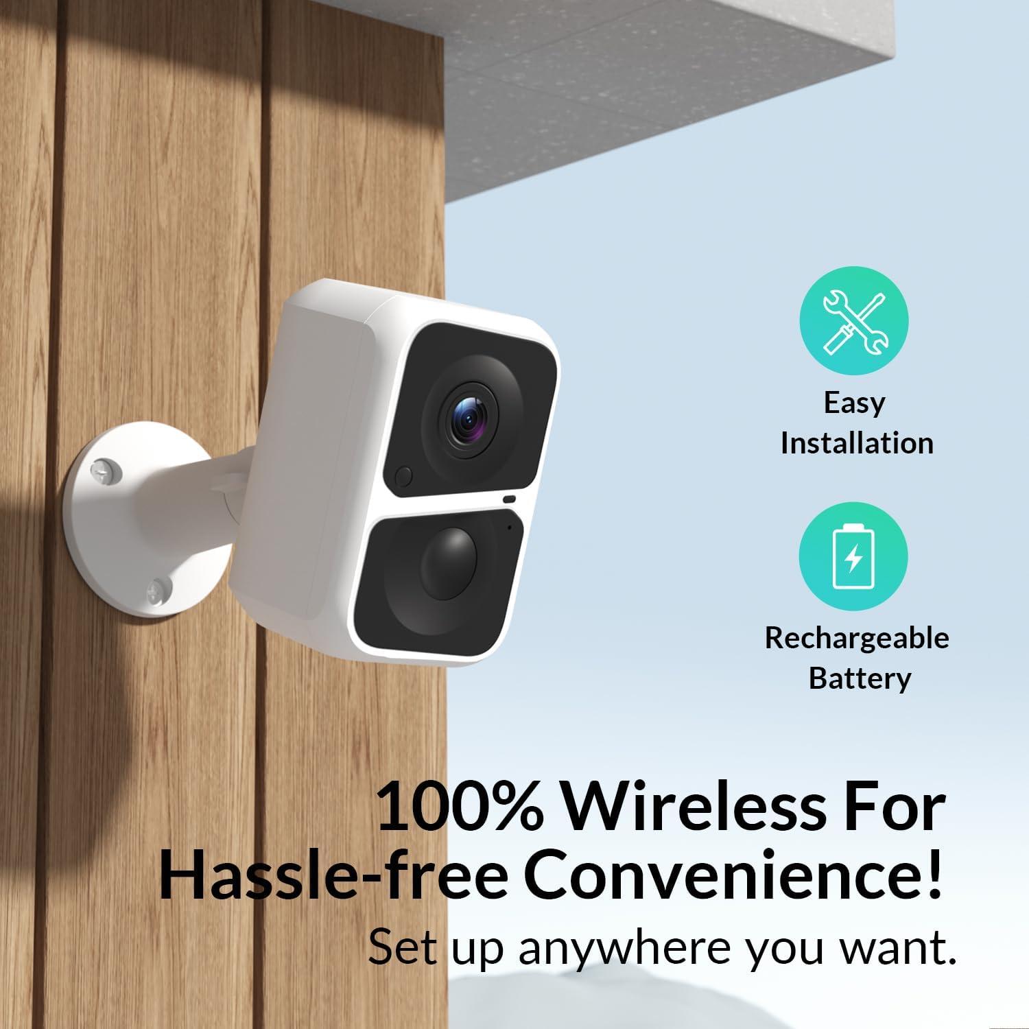 Cámara de Seguridad Inalámbrica VKfoy 2K con AI y IP65