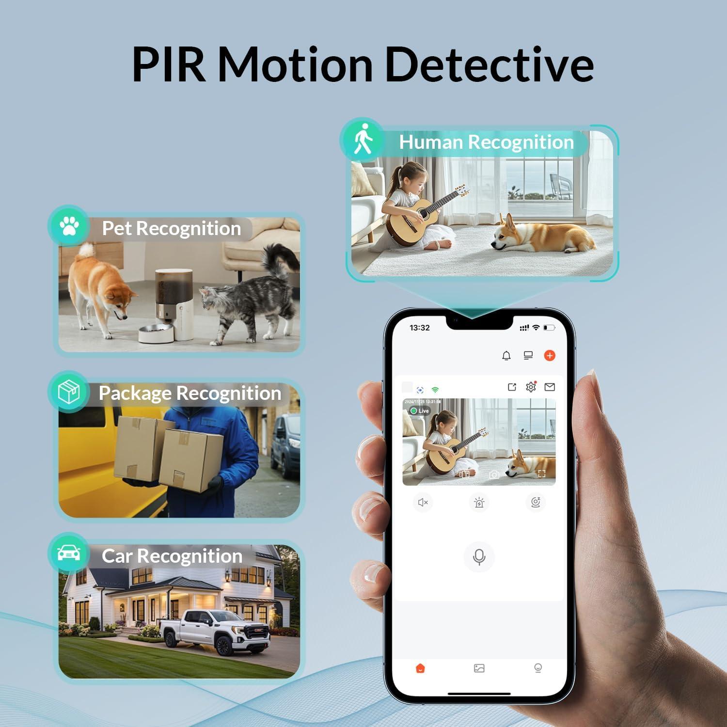 Cámara de Seguridad Inalámbrica VKfoy 2K con AI y IP65