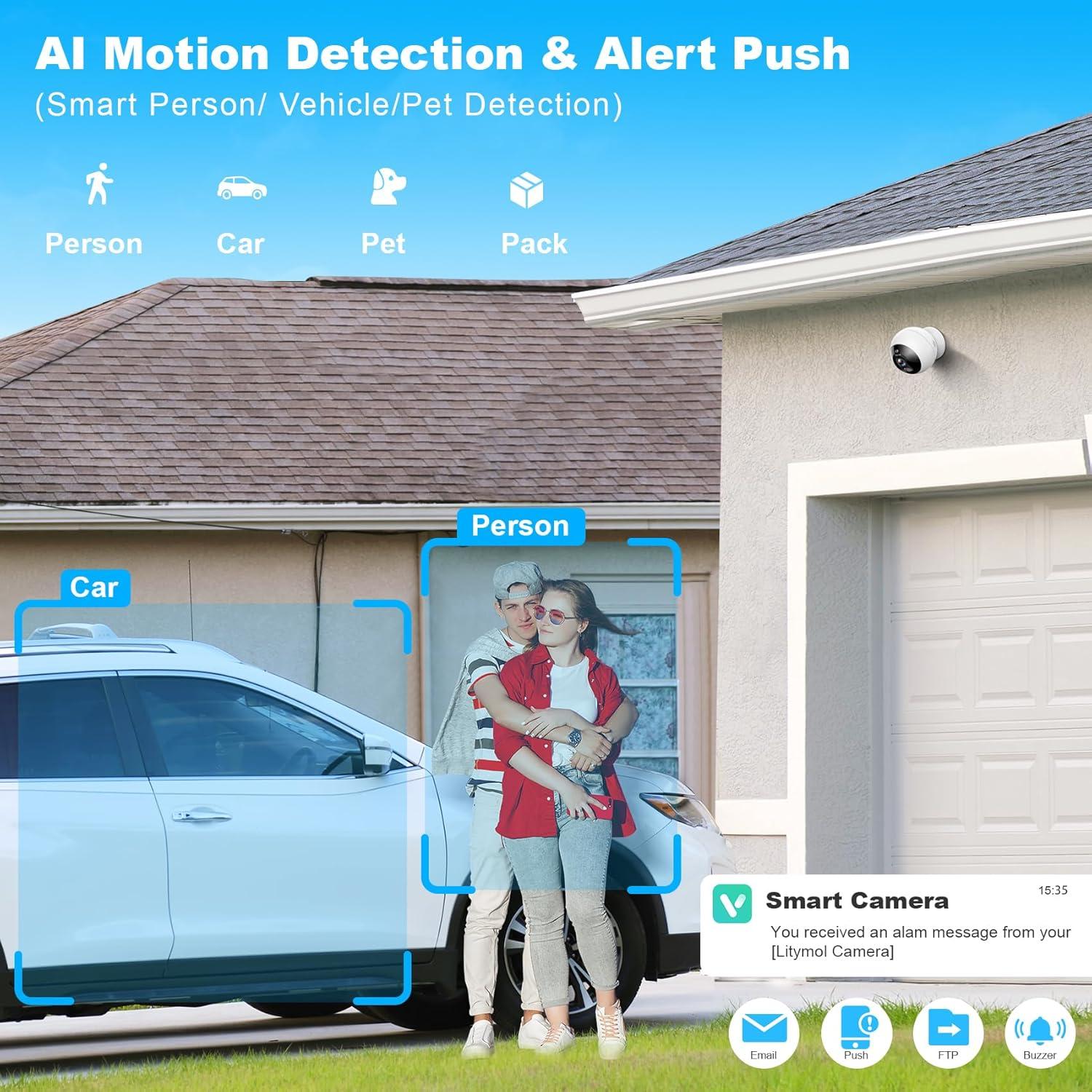 Cámara de Seguridad Inalámbrica LITYMOL CG9 2K 32GB AI