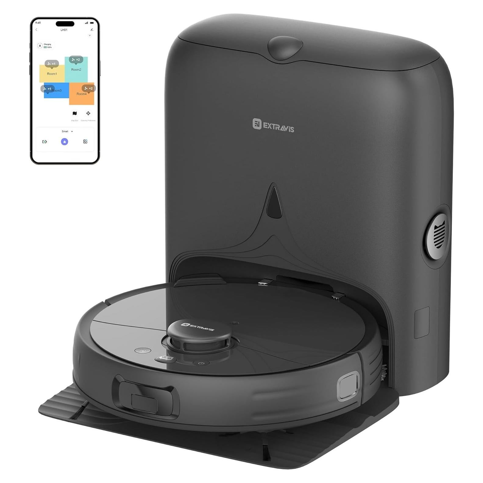 Aspiradora Robot Extravis V5 con Mopa y Juguete Láser