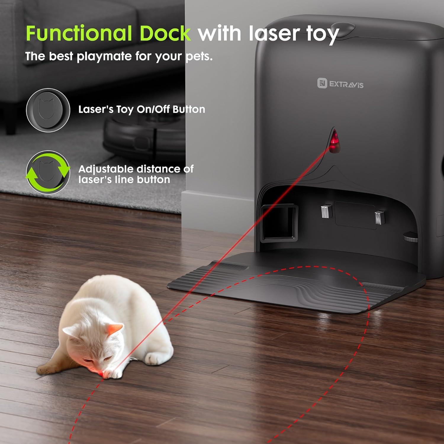 Aspiradora Robot Extravis V5 con Mopa y Juguete Láser