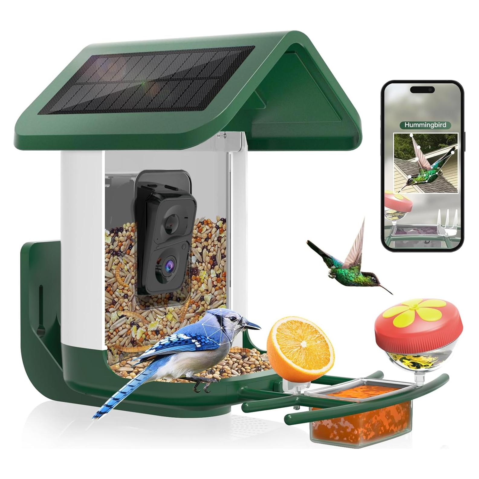 Comedero para Aves Onlyfly con Cámara 2K y Solar