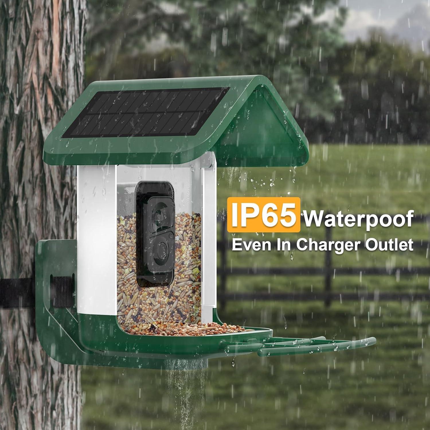 Comedero para Aves Onlyfly con Cámara 2K y Solar
