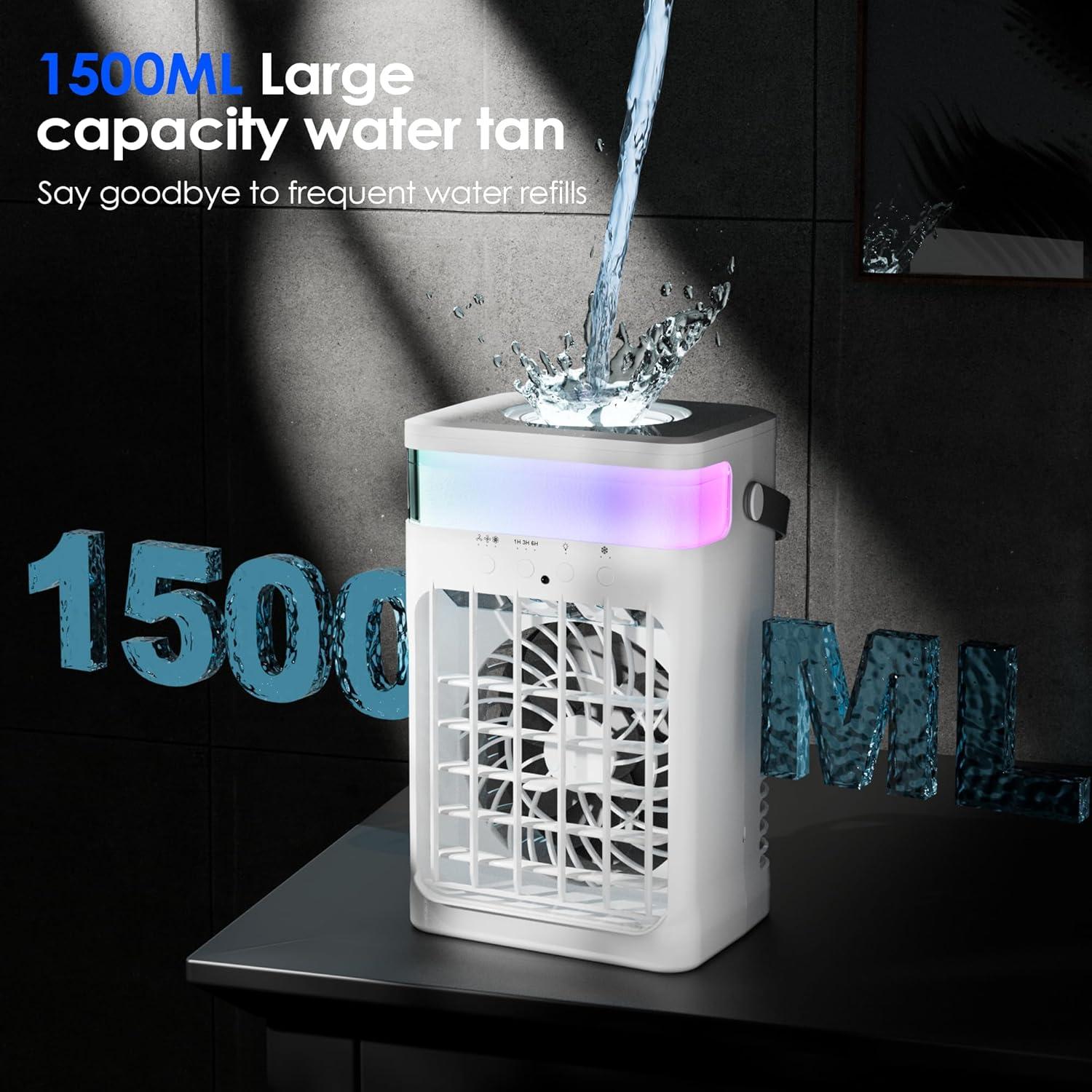 Acondicionador de Aire Portátil NPOCLK ZF06 1500ML 3 Velocidades