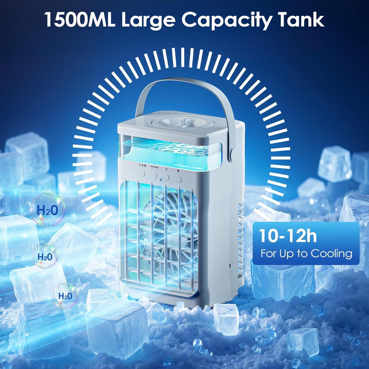 Aire Acondicionado Portátil Fioge ZF06 4 en 1 1500ML Control Remoto