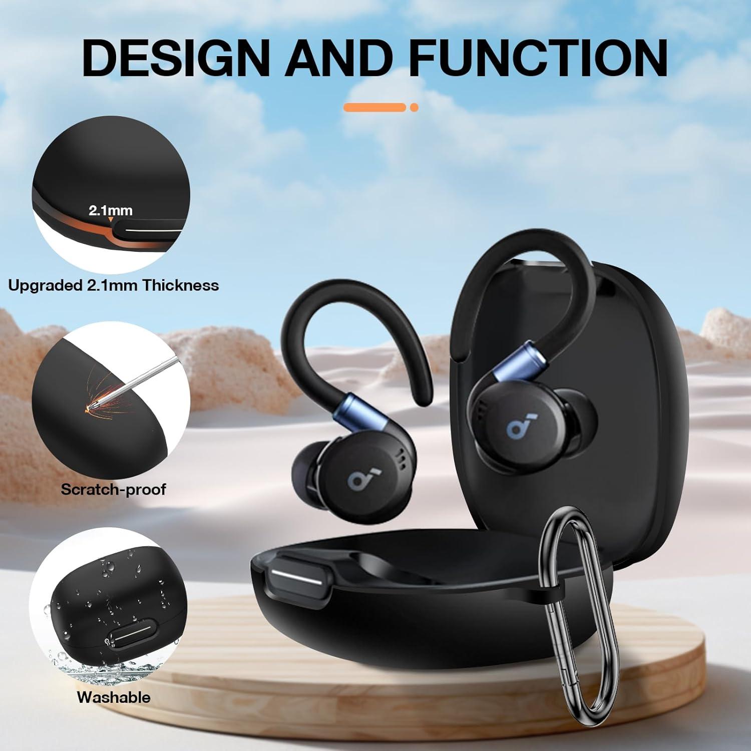 Funda de Silicona LDSXAY para Anker Soundcore Sport X20 - Negro